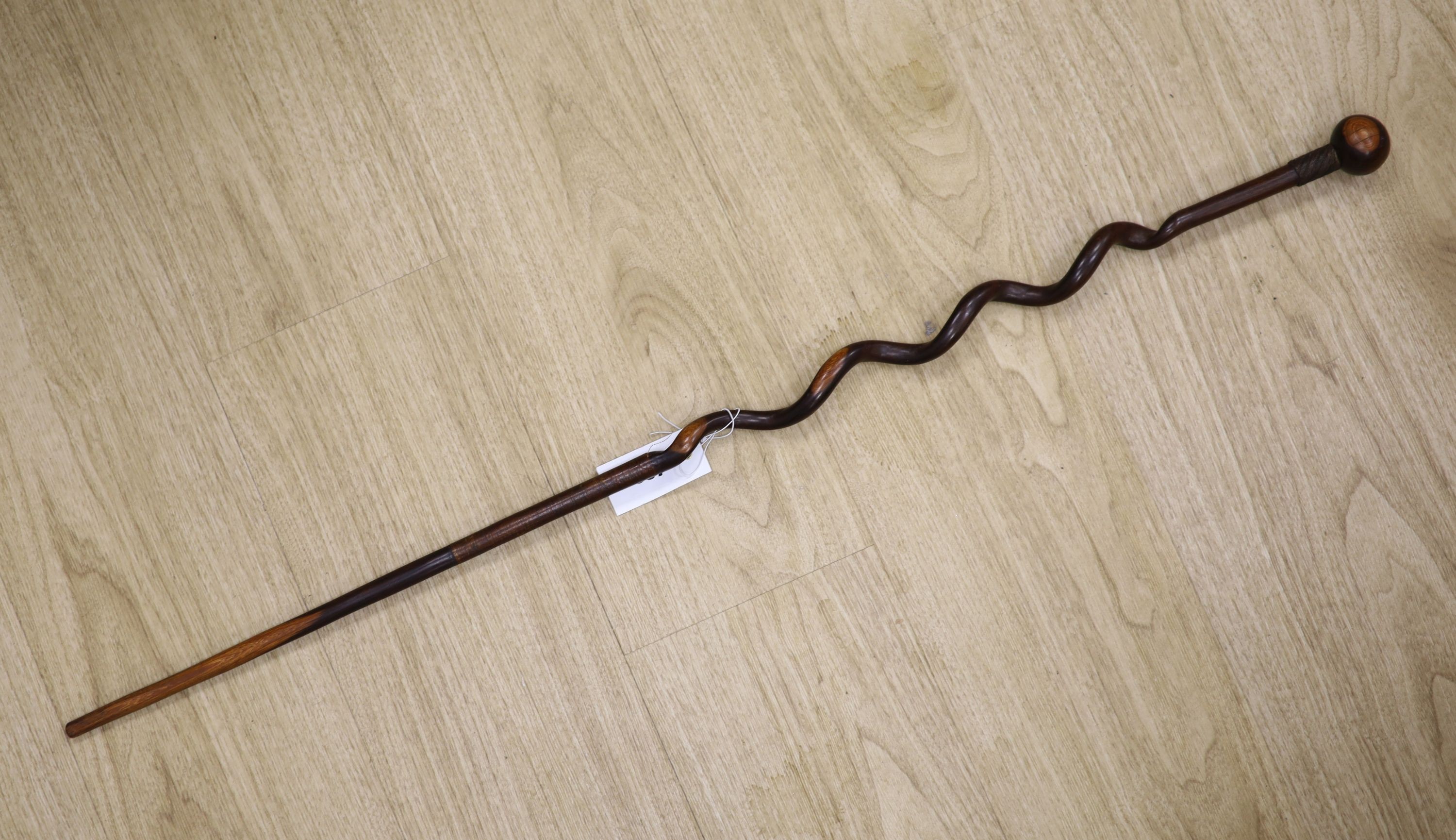 A 19th century Zulu walking stick (old repair)